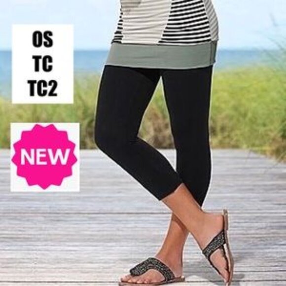 NEW Capri Leggings For Women Black White Pink & more - Picture 7 of 11